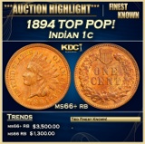 1894 Indian Cent TOP POP! 1c ms66+ rb SEGS