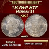 1878-p 8tf Morgan Dollar $1 ms65 SEGS
