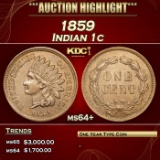 1859 Indian Cent 1c ms64+ SEGS