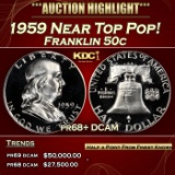 1959 Proof Franklin Half Dollar Near Top Pop! 50c pr68+ DCAM SEGS