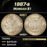 1887-s Morgan Dollar $1 Grades ms62+