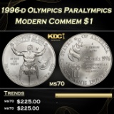 1996-d Olympics Paralympics Modern Commem Dollar $1 ms70 SEGS
