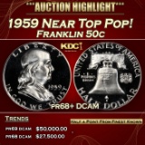 1959 Proof Franklin Half Dollar Near Top Pop! 50c pr68+ DCAM SEGS