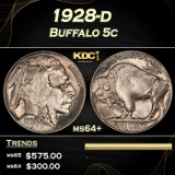 1928-d Buffalo Nickel 5c Grades ms64+