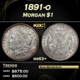 1891-o Morgan Dollar $1 Grades ms63+