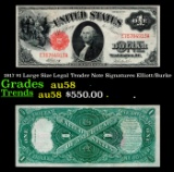 1917 $1 Large Size Legal Tender Note Grades Choice AU/BU Slider Signatures Elliott/Burke