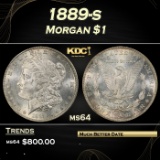 1889-s Morgan Dollar $1 Grades ms64