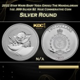 2022 Star Wars Baby Yoda Grogu The Mandalorian 1oz .999 Silver $2  Niue Commerative Coin Grades Ungr