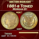 1881-s Morgan Dollar Toned $1 ms67 SEGS