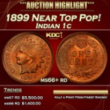 1899 Indian Cent Near Top Pop! 1c ms66+ rd SEGS
