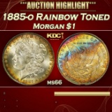 PCGS 1885-o Morgan Dollar Rainbow Toned $1 ms66 PCGS