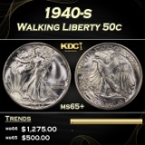 1940-s Walking Liberty Half Dollar 50c Grades ms65+