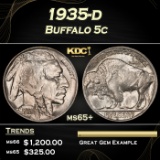 1935-d Buffalo Nickel 5c Grades ms65+