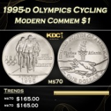 1995-d Olympics Cycling Modern Commem Dollar $1 ms70 SEGS