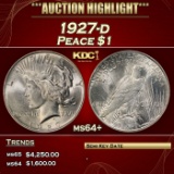 1927-d Peace Dollar $1 ms64+ SEGS