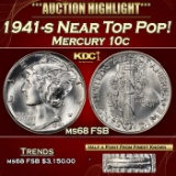 1941-s Mercury Dime Near Top Pop! 10c ms68 FSB SEGS