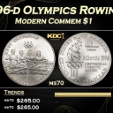 1996-d Olympics Rowing Modern Commem Dollar $1 ms70 SEGS