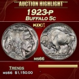 1923-p Buffalo Nickel 5c ms66 SEGS