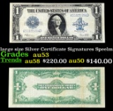 1923 $1 large size Silver Certificate Grades Select AU Signatures Speelman/White