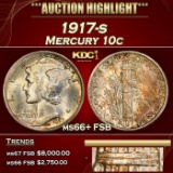 1917-s Mercury Dime 10c ms66+ FSB SEGS