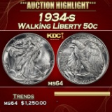 1934-s Walking Liberty Half Dollar 50c ms64 SEGS