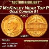1917 McKinley Gold Commem Dollar Near Top Pop! 1 ms67+ SEGS