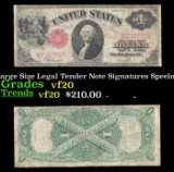 1917 $1 Large Size Legal Tender Note Grades vf, very fine Signatures Speelman/White