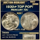 1930-p Mercury Dime TOP POP! 10c ms67+ FSB SEGS