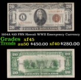 1934A $20 FRN Hawaii WWII Emergency Currency Grades xf+