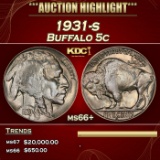 1931-s Buffalo Nickel 5c ms66+ SEGS