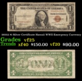 1935A $1 Silver Certificate Hawaii WWII Emergency Currency Grades vf+