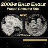 2008-s Bald Eagle Proof Modern Commem Half Dollar 50c pr70 dcam SEGS