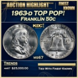 1963-d Franklin Half Dollar TOP POP! 50c ms67 SEGS