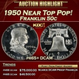 1950 Proof Franklin Half Dollar Near Top Pop! 50c pr65+ DCAM SEGS