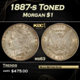 1887-s Morgan Dollar Toned $1 Grades ms63
