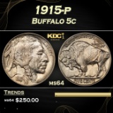 1915-p Buffalo Nickel 5c Grades ms64