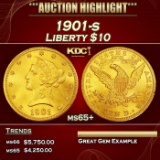 1901-s Gold Liberty Eagle $10 ms65+ SEGS