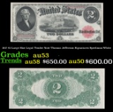 1917 $2 Large Size Legal Tender Note Thomas Jefferson Grades Select AU Signatures Speelman/White