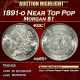 1891-o Morgan Dollar Near Top Pop $1 ms65+ SEGS