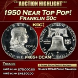 1950 Proof Franklin Half Dollar Near Top Pop! 50c pr65+ DCAM SEGS