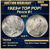 1923-p Peace Dollar TOP POP! $1 ms67+ SEGS