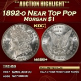1892-o Morgan Dollar Near Top Pop $1 ms66+ SEGS