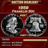1959 Proof Franklin Half Dollar 50c pr67+ DCAM SEGS