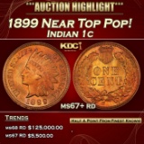 1899 Indian Cent Near Top Pop! 1c ms67+ rd SEGS