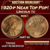 1920-p Lincoln Cent Near Top Pop! 1c ms67 rd SEGS