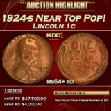 1924-s Lincoln Cent Near Top Pop! 1c ms64+ rd SEGS