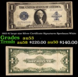 1923 $1 large size Silver Certificate Grades Select AU Signatures Speelman/White