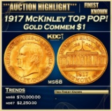 1917 McKinley Gold Commem Dollar TOP POP! 1 ms68 SEGS