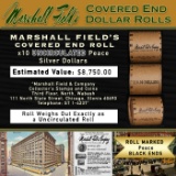CIR- MARSHALL FIELDS 10 Coin UNC Peace $1 Roll Rare BLACK Lvl