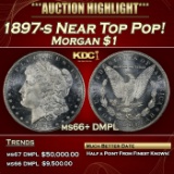 1897-s Morgan Dollar Near Top Pop! $1 Grades ms66+ DMPL